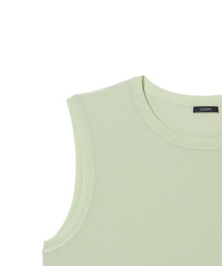 JOSEPH 【洗える】クレープ ド ソワ　ノースリーブブラウス Matcha