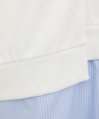 Green Parks 裾タックミニ裏毛シャツドッキングチュニック Ivory