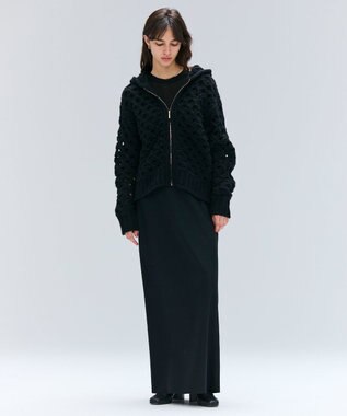 BEIGE， 【VERY NaVY12月号掲載】MONTAIGNE / イージーウエストウールロングスカート Black