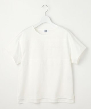 J.PRESS LADIES レーシーコンビ カットソー ホワイト系
