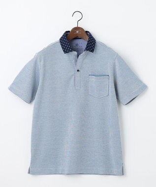 JOSEPH ABBOUD 【ギフトでも人気！オーガニックコットン使用】ダディ ポロシャツ ブルー系