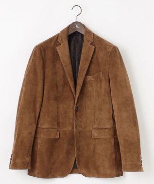 JOSEPH ABBOUD 【やぎ革ゴートスウェード/軽量/ソフト/ストレッチ】ゴートスウェード ジャケット キャメル系
