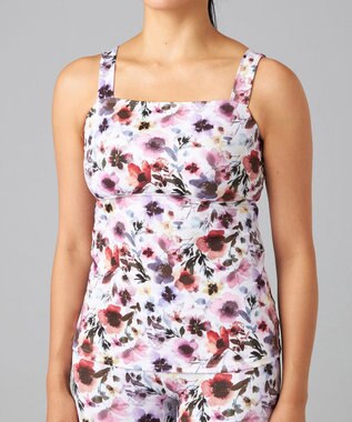 Chacott Chacott BALANCE ウォーターカラーフラワーブラトップ パールグレープリント