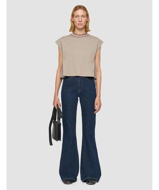 JOSEPH 【洗える】ポプリンジャージー　キャップスリーブティーシャツ Escargot