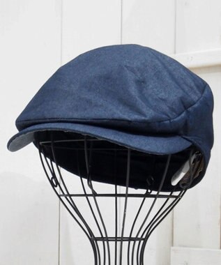 石田製帽 【UNISEX】備後デニム ハンチング ネイビー