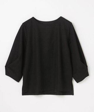 ANY コンフォータブル袖タックブラウス ブラック