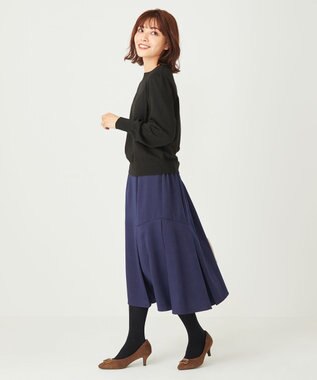 ANY SIS 【前後着用可能】2WAYパフスリーブ カーディガン ブラック