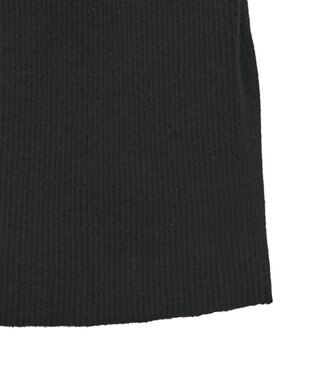 Green Parks もちやわ袖口釦リブニットプルオーバー Black