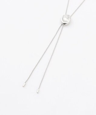 ANY クリアトップラリエットネックレス シルバー