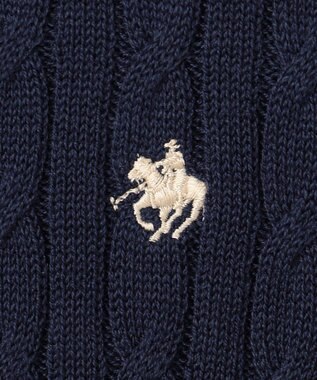 ANY 【POLO BCS別注】ケーブルニットポロ ネイビー