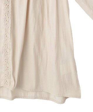 YECCA VECCA レース切替ボリューム袖ブラウス Light Beige