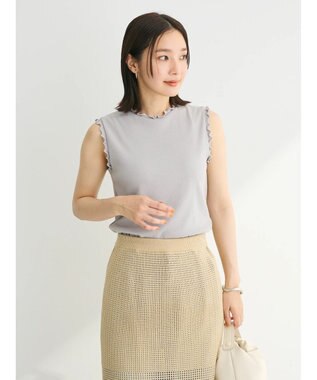 Green Parks ・Ｐｅｔｉｔ　Ｆｌｅｕｒ　メローｓｔリブタンクトップ Light Gray
