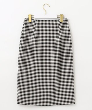 ANY SIS 【美人百花10月号掲載】2WAYリバーシブルラップ スカート 白黒ギンガム×チャコール