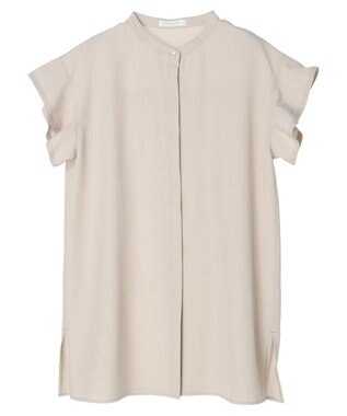 Green Parks 接触冷感　比翼シャツチュニック Light Beige