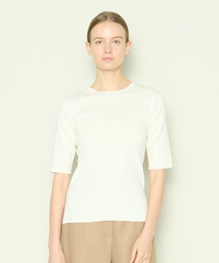 JOSEPH 【洗える】フィールコットン　ニットTEE Ivory
