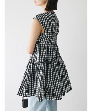Green Parks コルセット風ミニワンピースⅡ Gingham Check