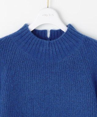 ANY SIS L ハイネックAir ニット ブルー