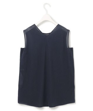 ICB 【洗える・接触冷感・UVケア】３WAYセットブラウス ネイビー系