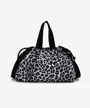 LeSportsac E/W CITY DRAWSTRING BAG??? /アップタウンレオパード/ブラック アップタウンレオパード/ブラック