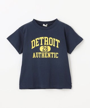 ANY KIDS ロゴプリント 半袖Tシャツ ネイビー