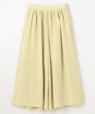 ANY L 【洗濯機可/ウエストゴム/UVケア】スパンボイル撥水スカートパンツ イエロー