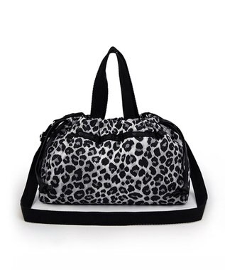 LeSportsac E/W CITY DRAWSTRING BAG??? /アップタウンレオパード/ブラック アップタウンレオパード/ブラック