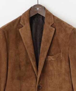 JOSEPH ABBOUD 【やぎ革ゴートスウェード/軽量/ソフト/ストレッチ】ゴートスウェード ジャケット キャメル系