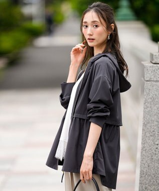 ANY SIS ラッシュガード ジップアップフーディー チャコール