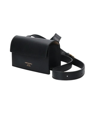 INTER-CHAUSSURES 【Christian Villa】スムースレザーミニショルダーバッグ ブラック