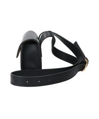 INTER-CHAUSSURES 【Christian Villa】スムースレザーミニショルダーバッグ ブラック