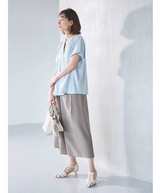 Green Parks 接触冷感　ガウチョパンツ Dark Beige