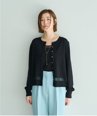 YECCA VECCA チュールMIXリブインナー Black