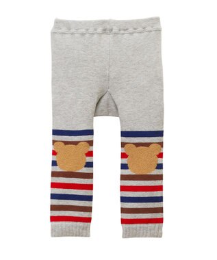 MIKI HOUSE HOT BISCUITS 【70-100cm】 顔ドン のびのび ベビースパッツ グレー