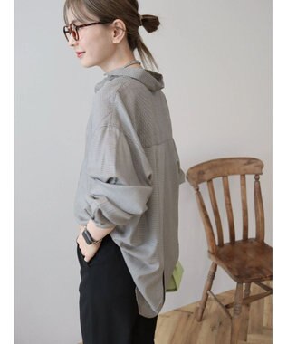 AMERICAN HOLIC イージーケアバックタックシャツ Hounds Tooth