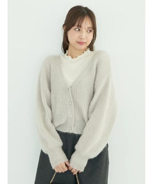 earth music&ecology ねこ毛ライク２ｗａｙボレロ Light Gray