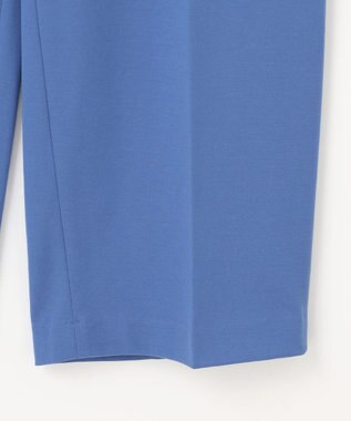 自由区 【洗える】ライトフィールジャージーワイドストレート パンツ ブルー