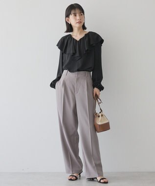 AMERICAN HOLIC フリルカラーブラウス Black