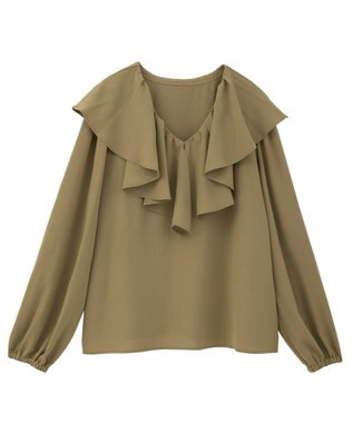 AMERICAN HOLIC フリルカラーブラウス Olive