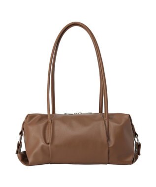 Green Parks スクエアボストンバッグ Brown