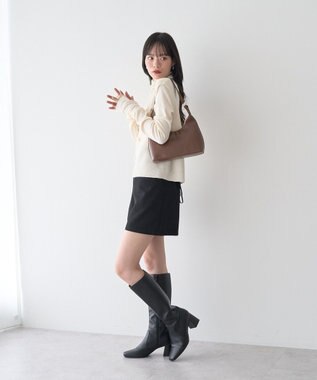 earth music&ecology フラワーモチーフニットベスト Ivory