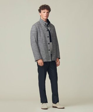 J.PRESS MEN ショートカーコート スタンドカラーブルゾン グレー系3