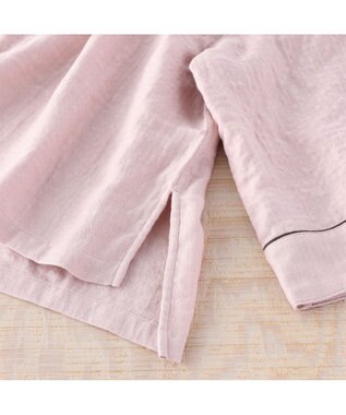 UCHINO マシュマロガーゼレディスバイカラーVネックパジャマ ピンク