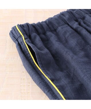 UCHINO マシュマロガーゼレディスバイカラーVネックパジャマ ダークブルー