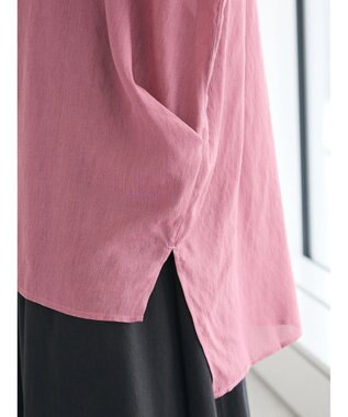 CRAFT STANDARD BOUTIQUE ヴィンテージボイルミルフィーユ襟付きシャツチュニック Pink