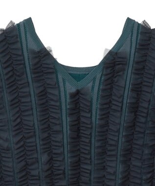 YECCA VECCA 2wayチュールフリルニット Black