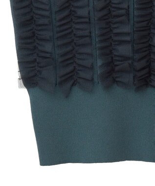 YECCA VECCA 2wayチュールフリルニット Black