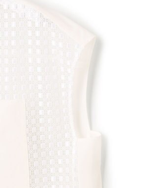ICB L 【WEB＆一部店舗限定】 SustainableSquareLace フレンチスリーブシャツ オフホワイト