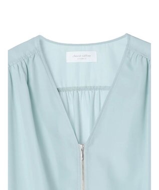 Green Parks イージーケアＶネックブルゾン Sax