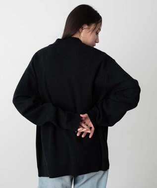 WEGO 【ユニセックス着用ITEM】ミラノリブモックネックプルオーバー ブラック