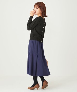 ANY SIS 【前後着用可能】2WAYパフスリーブ カーディガン ブラック